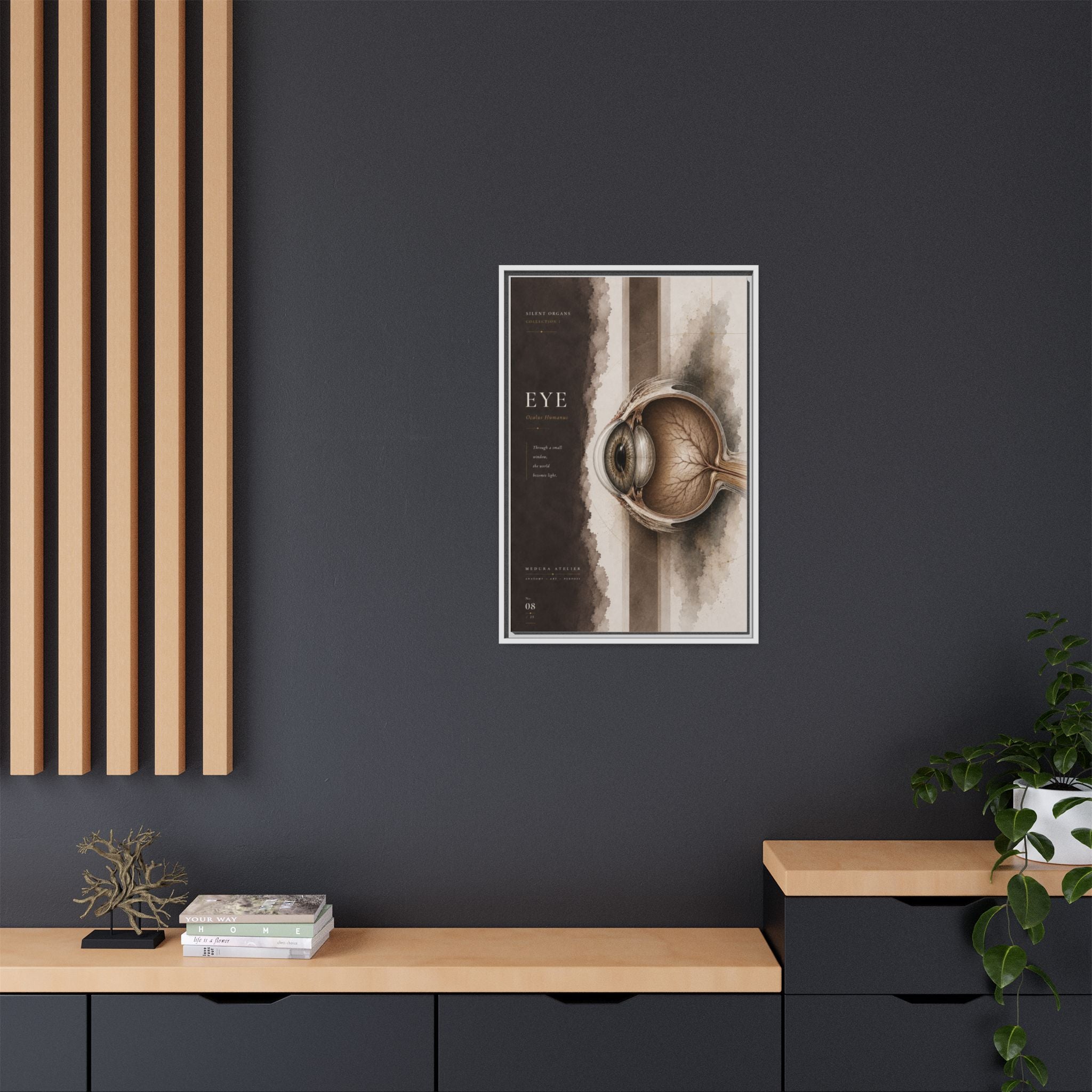Silent Organs – Eye Wall Art | Luxury Anatomical Canvas Print | Museum-Inspired Fine Art