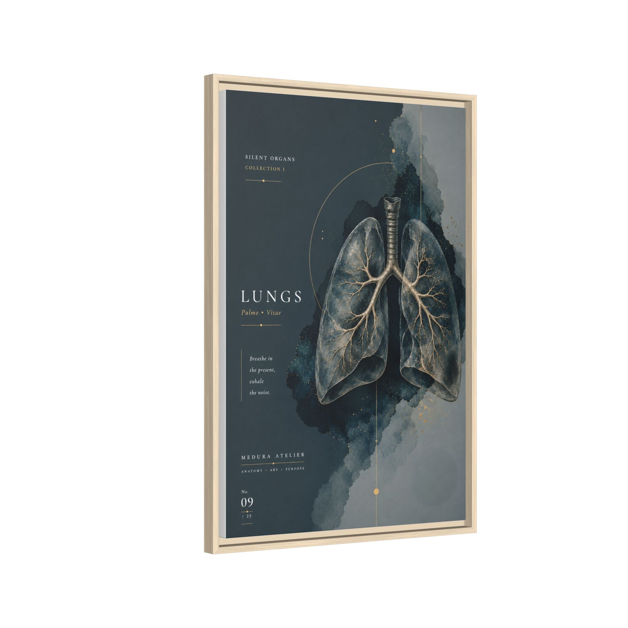 Silent Organs – Lungs Wall Art | Luxury Anatomical Canvas Print | Museum-Inspired Fine Art