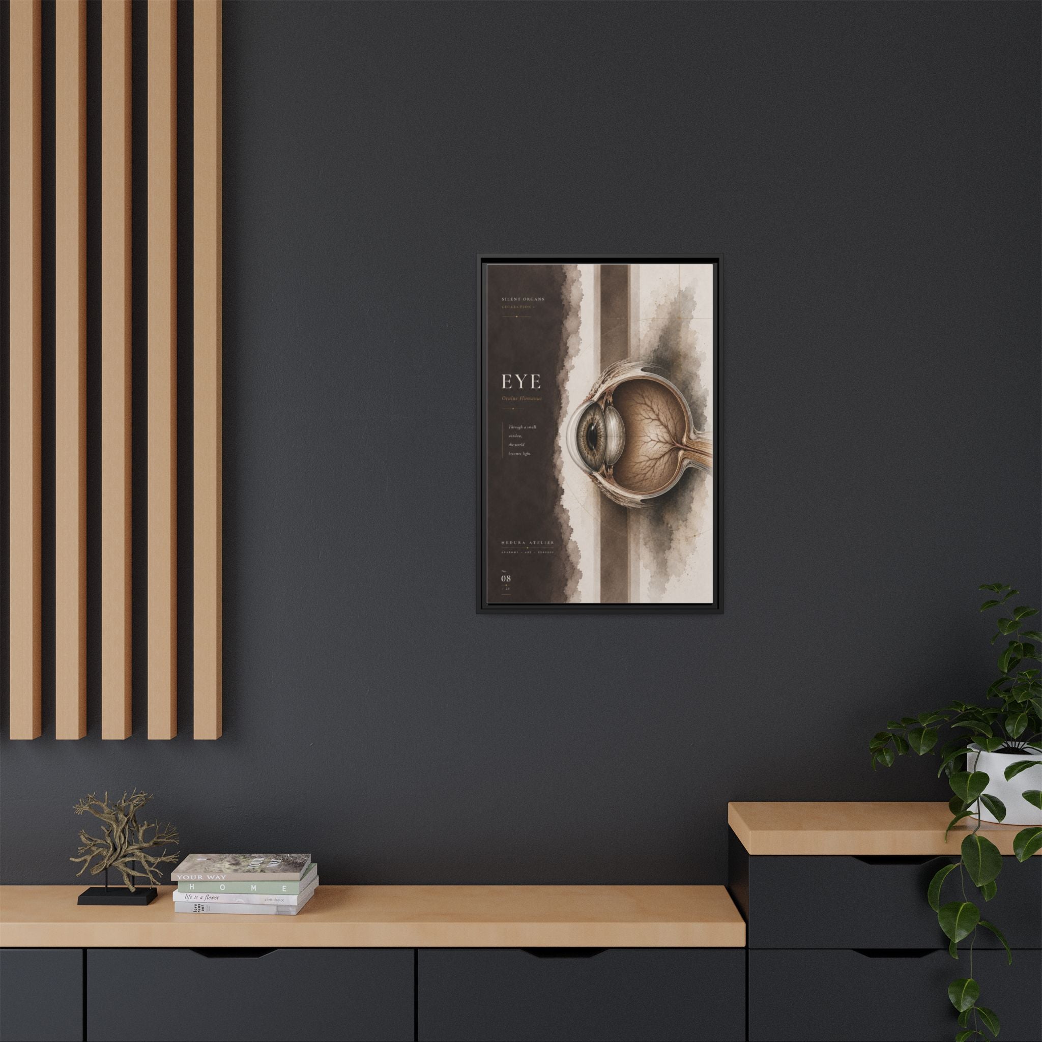 Silent Organs – Eye Wall Art | Luxury Anatomical Canvas Print | Museum-Inspired Fine Art