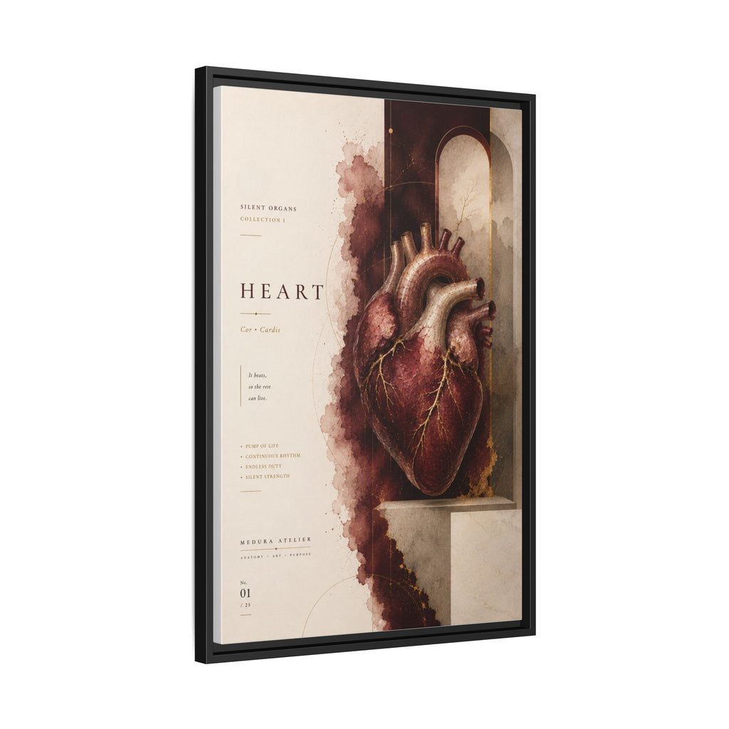 Silent Organs – Heart Wall Art | Luxury Anatomical Canvas Print | Museum-Inspired Fine Art