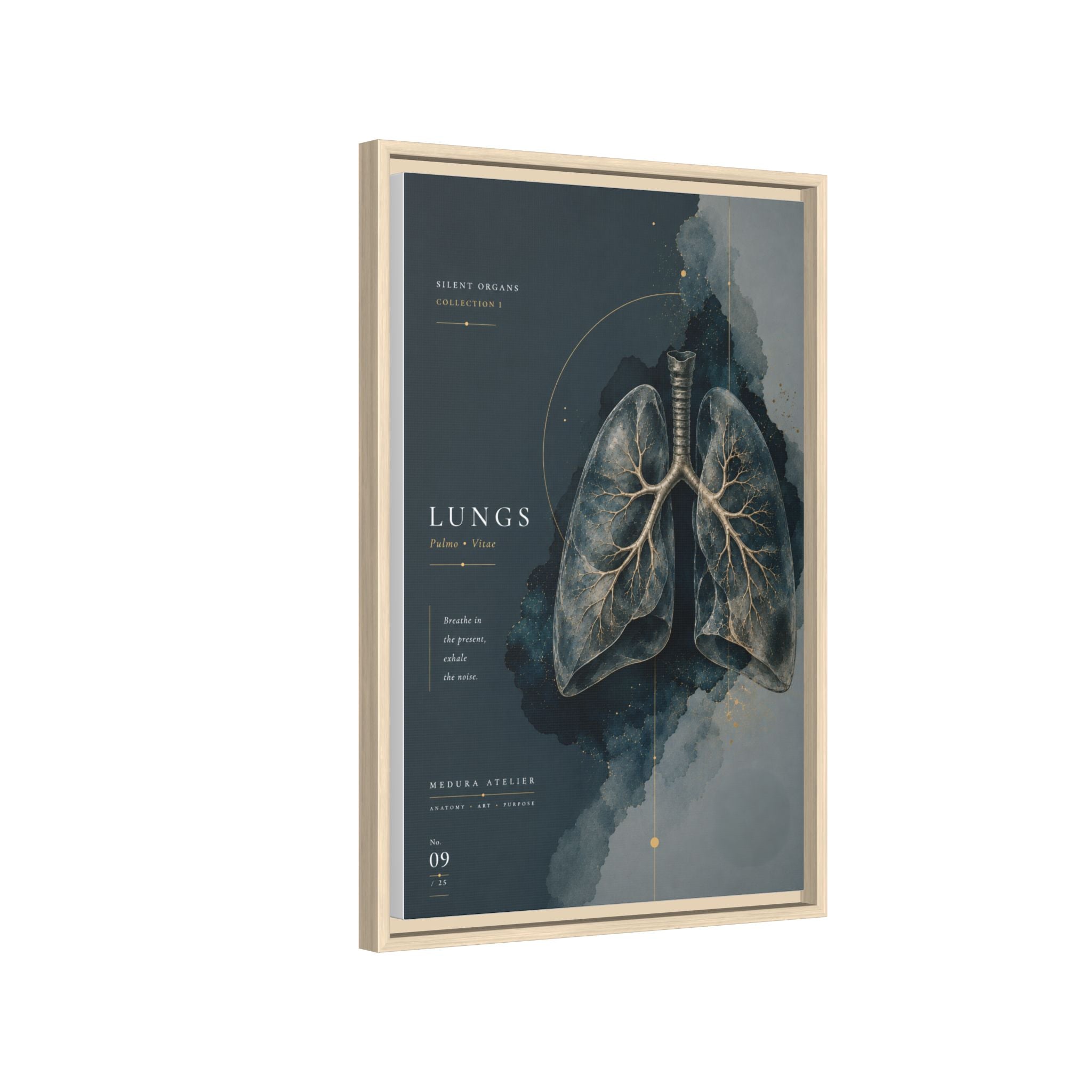 Silent Organs – Lungs Wall Art | Luxury Anatomical Canvas Print | Museum-Inspired Fine Art