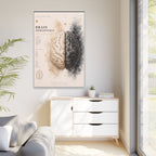 Brain Hemispheres Wall Art | Luxury Neuroscience Canvas Print | Museum-Inspired Fine Art