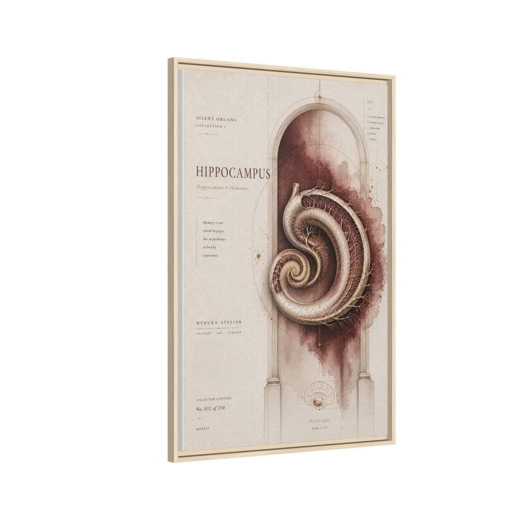 Silent Organs – Hippocampus Wall Art | Luxury Neuroscience Canvas Print | Museum-Inspired Fine Art