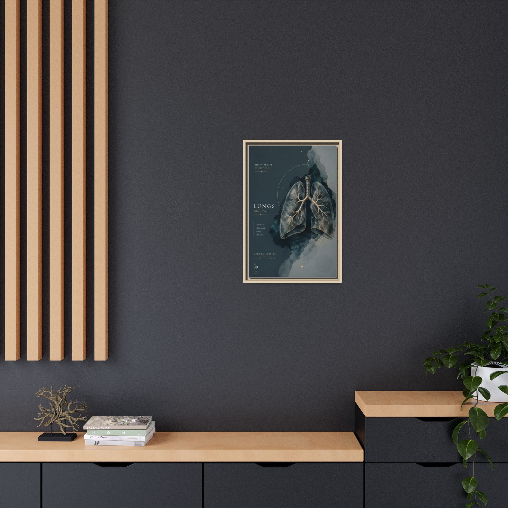 Silent Organs – Lungs Wall Art | Luxury Anatomical Canvas Print | Museum-Inspired Fine Art