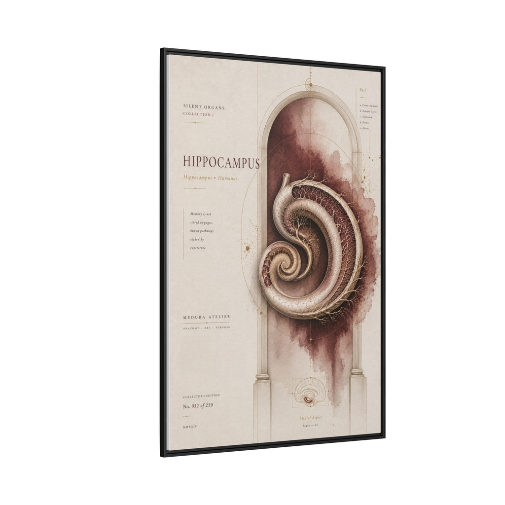 Silent Organs – Hippocampus Wall Art | Luxury Neuroscience Canvas Print | Museum-Inspired Fine Art