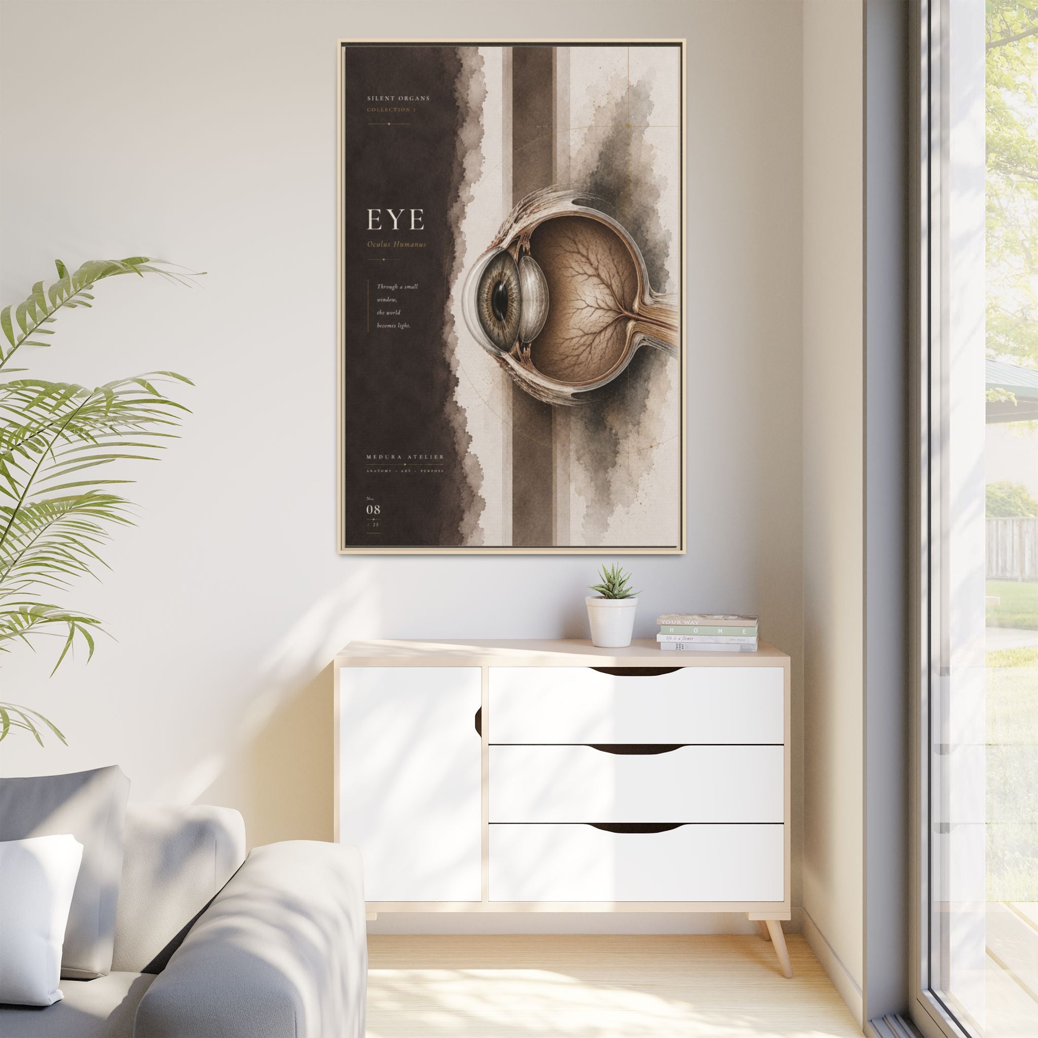 Silent Organs – Eye Wall Art | Luxury Anatomical Canvas Print | Museum-Inspired Fine Art