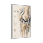 Orthopaedic Knee Anatomy Wall Art | Luxury Orthopedic Canvas Print | Museum-Inspired Fine Art