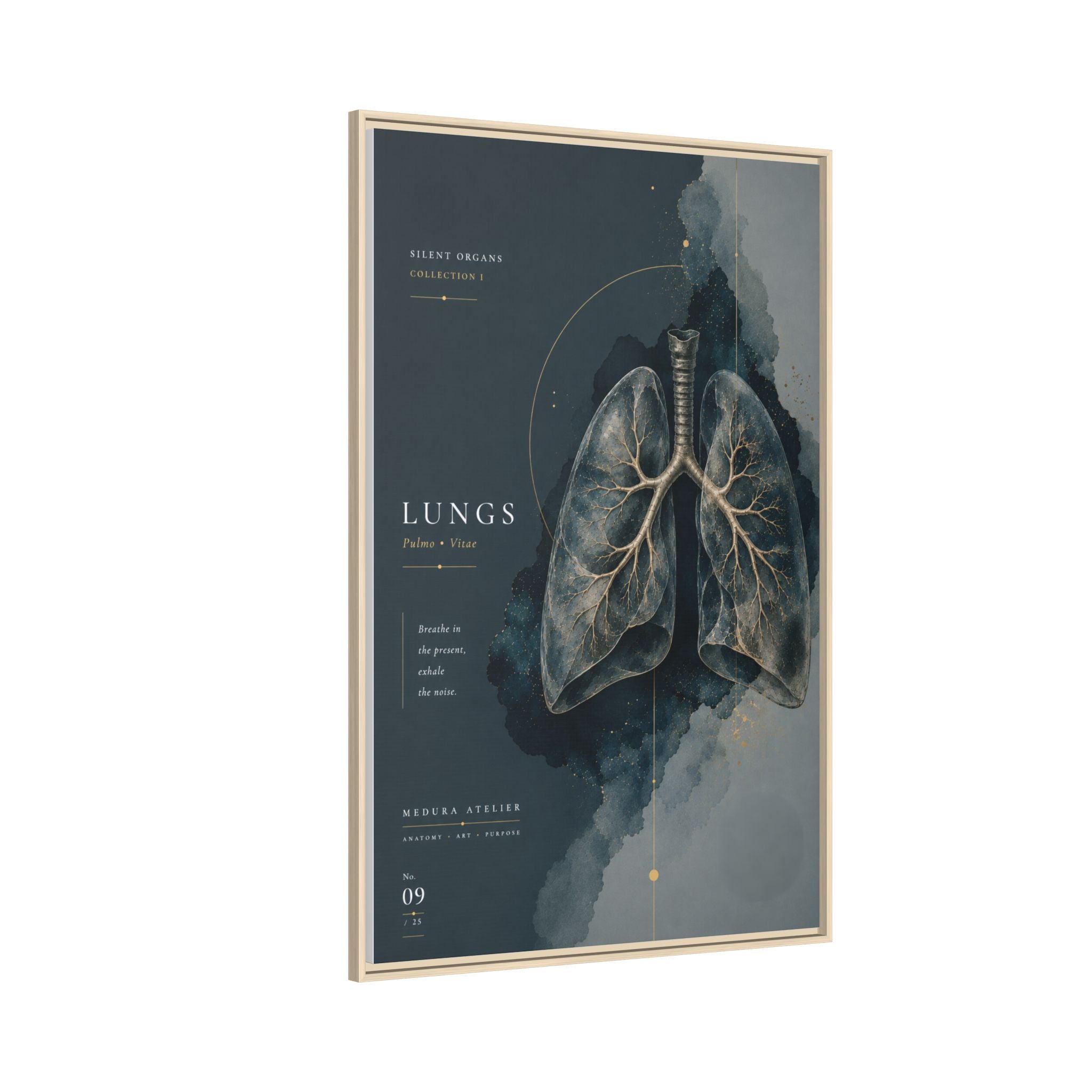 Silent Organs – Lungs Wall Art | Luxury Anatomical Canvas Print | Museum-Inspired Fine Art