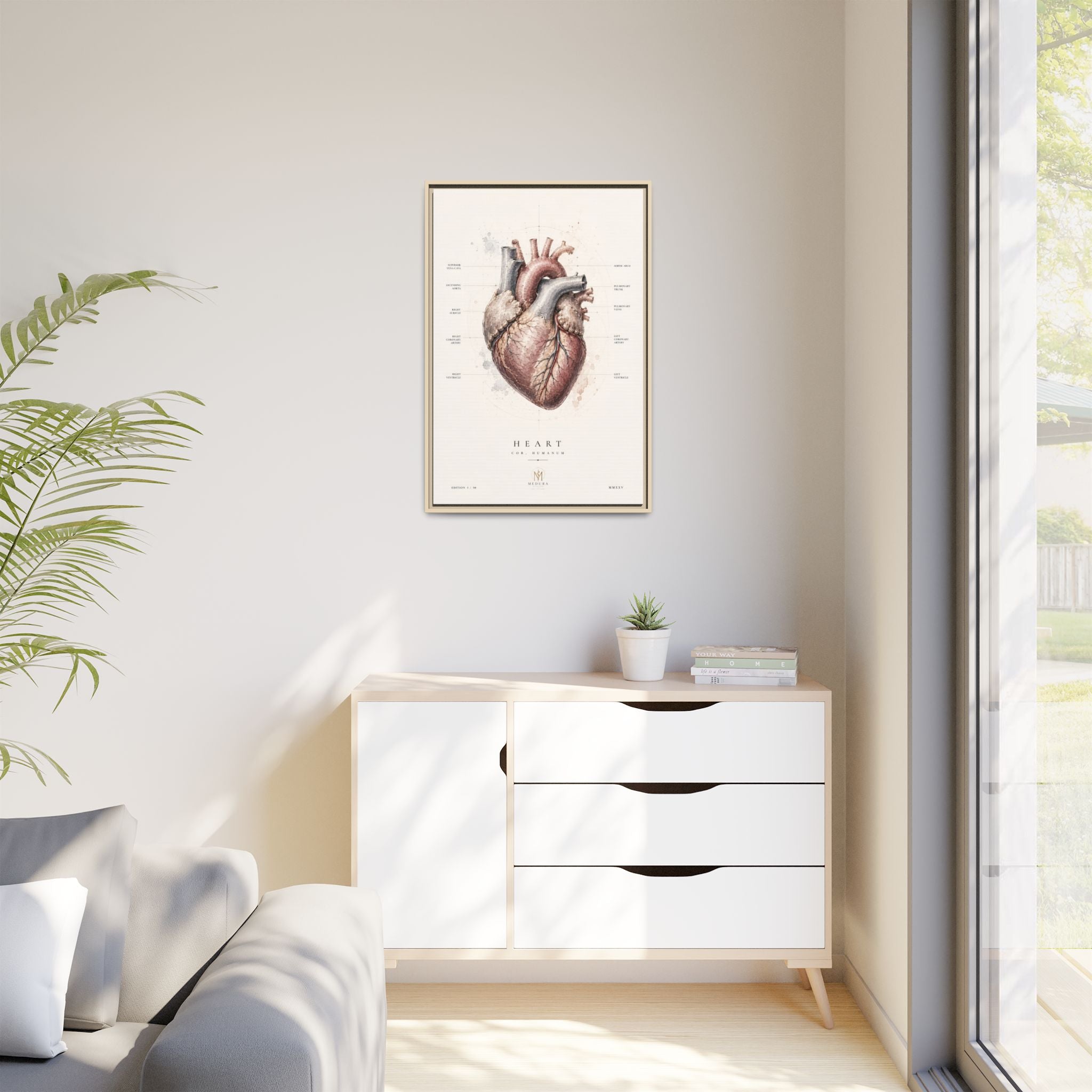 Anatomical Heart Wall Art | Luxury Medical Canvas Print | Museum-Inspired Fine Art