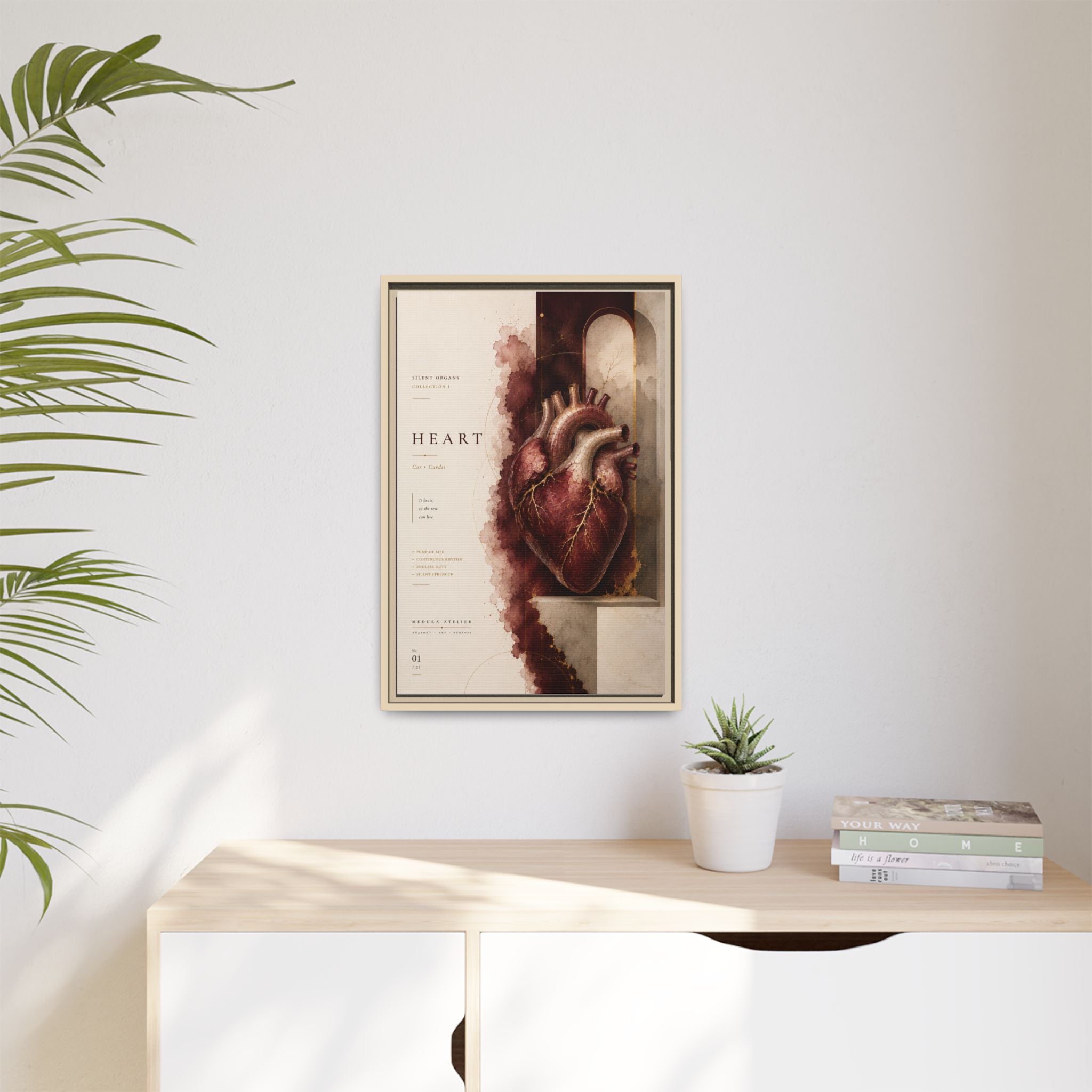 Silent Organs – Heart Wall Art | Luxury Anatomical Canvas Print | Museum-Inspired Fine Art