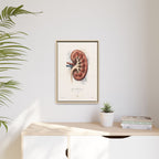 Anatomical Kidney Wall Art | Luxury Nephrology Canvas Print | Museum-Inspired Fine Art