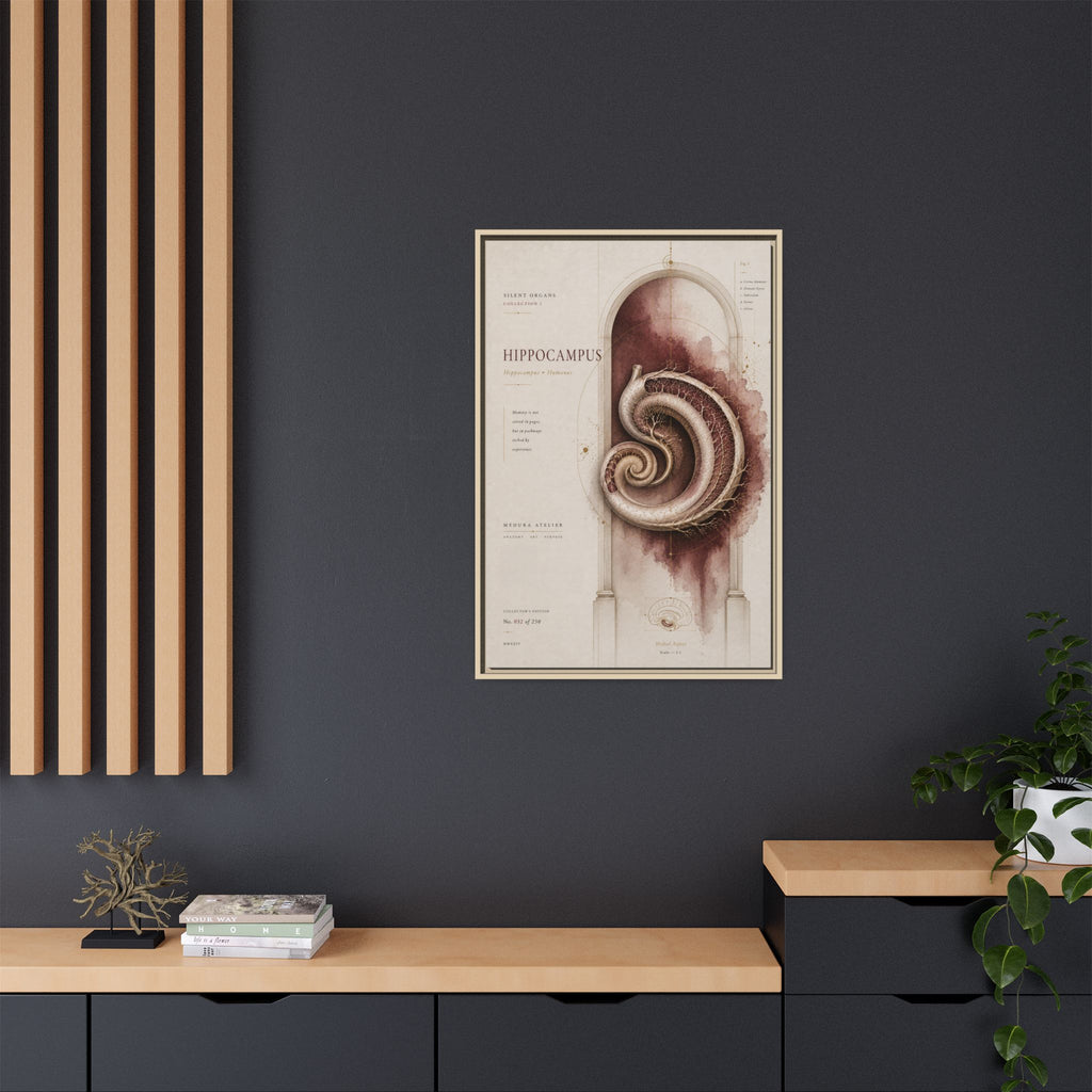 Silent Organs – Hippocampus Wall Art | Luxury Neuroscience Canvas Print | Museum-Inspired Fine Art