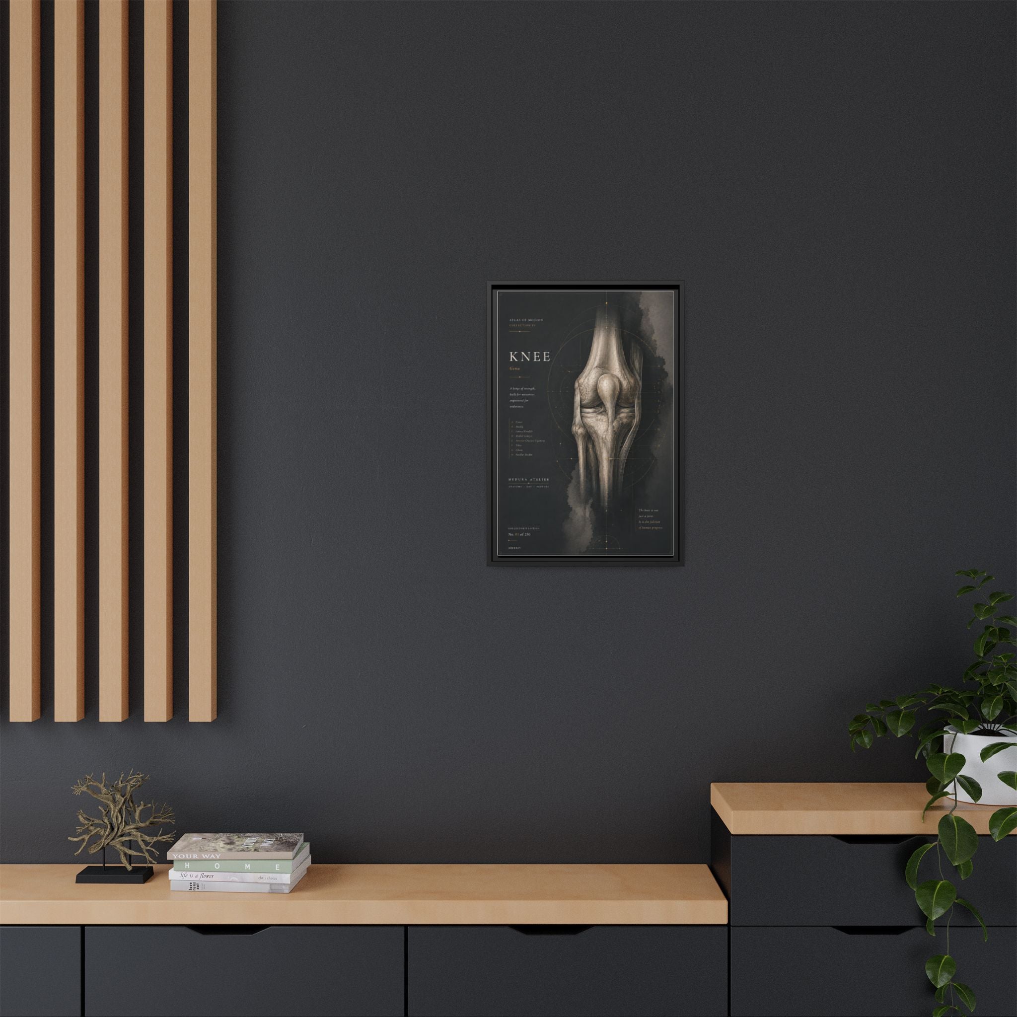 Atlas of Motion – Knee Wall Art | Luxury Orthopedic Canvas Print | Museum-Inspired Fine Art