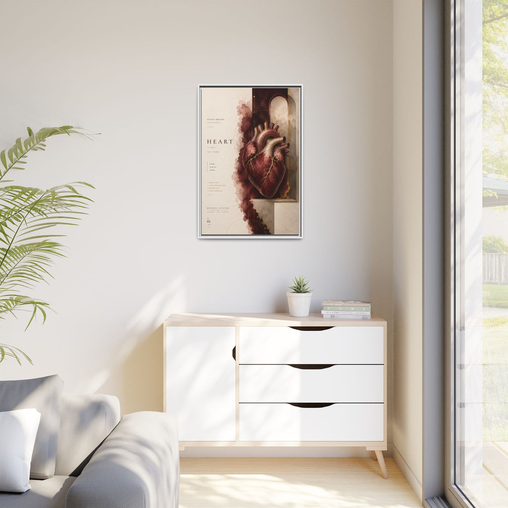 Silent Organs – Heart Wall Art | Luxury Anatomical Canvas Print | Museum-Inspired Fine Art