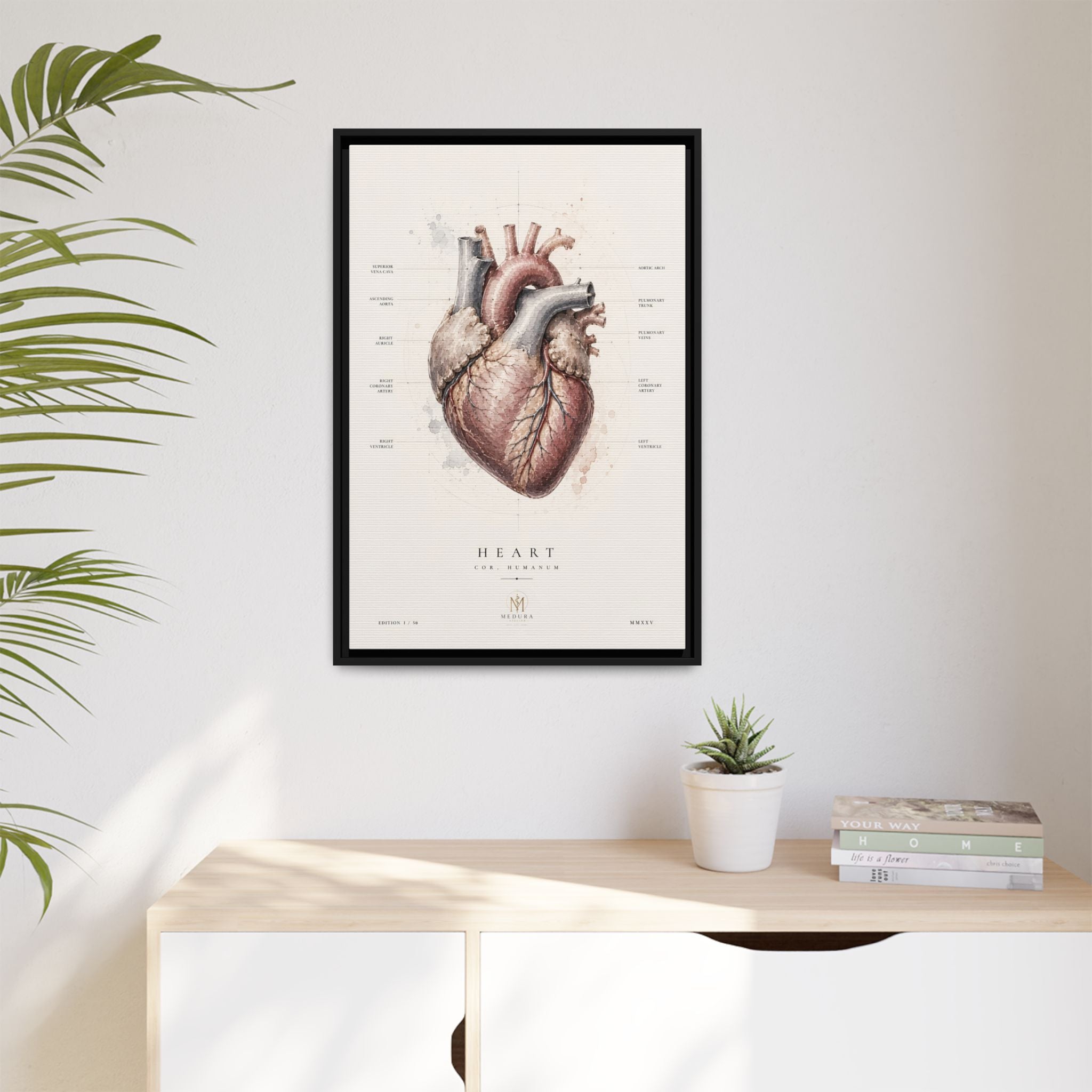 Anatomical Heart Wall Art | Luxury Medical Canvas Print | Museum-Inspired Fine Art