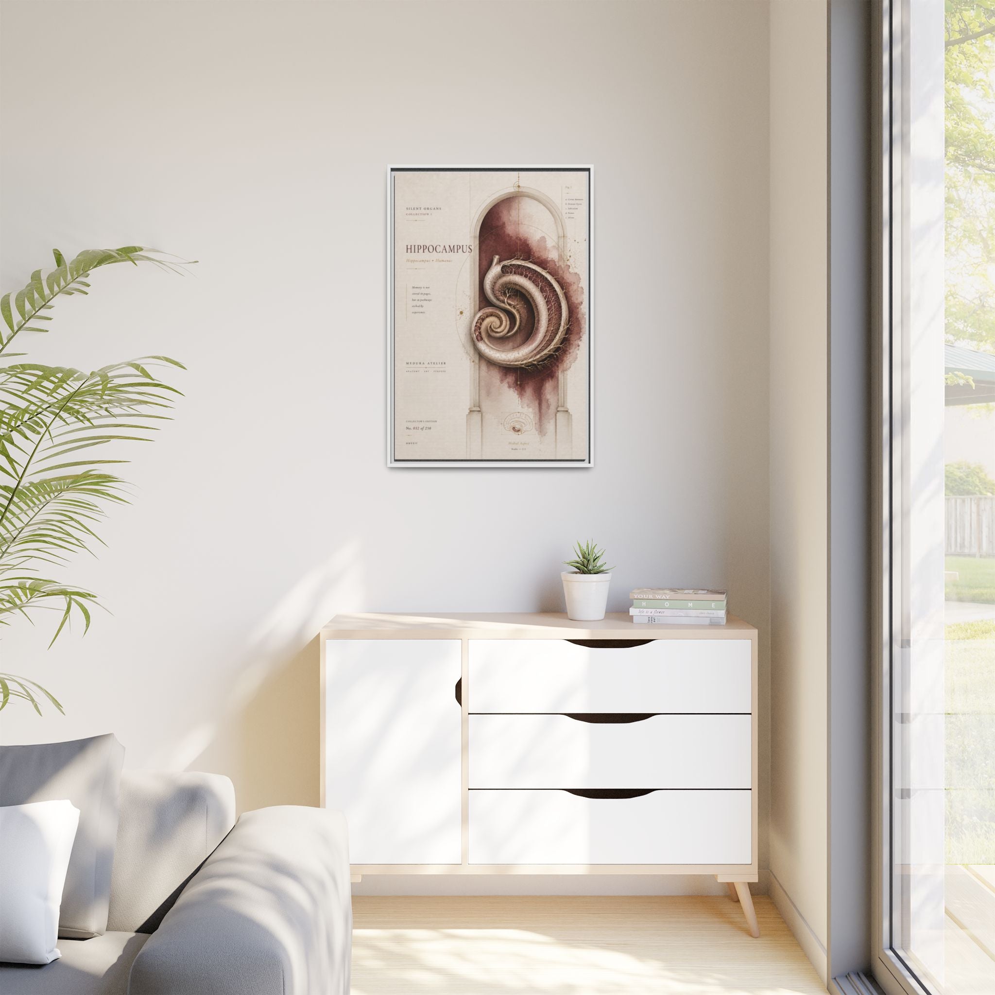 Silent Organs – Hippocampus Wall Art | Luxury Neuroscience Canvas Print | Museum-Inspired Fine Art