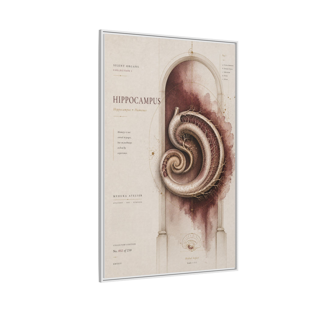 Silent Organs – Hippocampus Wall Art | Luxury Neuroscience Canvas Print | Museum-Inspired Fine Art