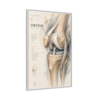 Orthopaedic Knee Anatomy Wall Art | Luxury Orthopedic Canvas Print | Museum-Inspired Fine Art