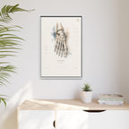Anatomical Foot Skeleton Wall Art | Luxury Podiatry Canvas Print | Museum-Inspired Fine Art