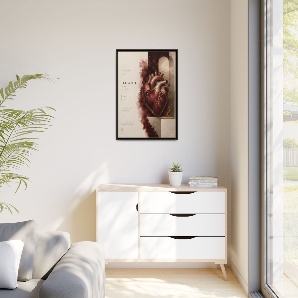 Silent Organs – Heart Wall Art | Luxury Anatomical Canvas Print | Museum-Inspired Fine Art