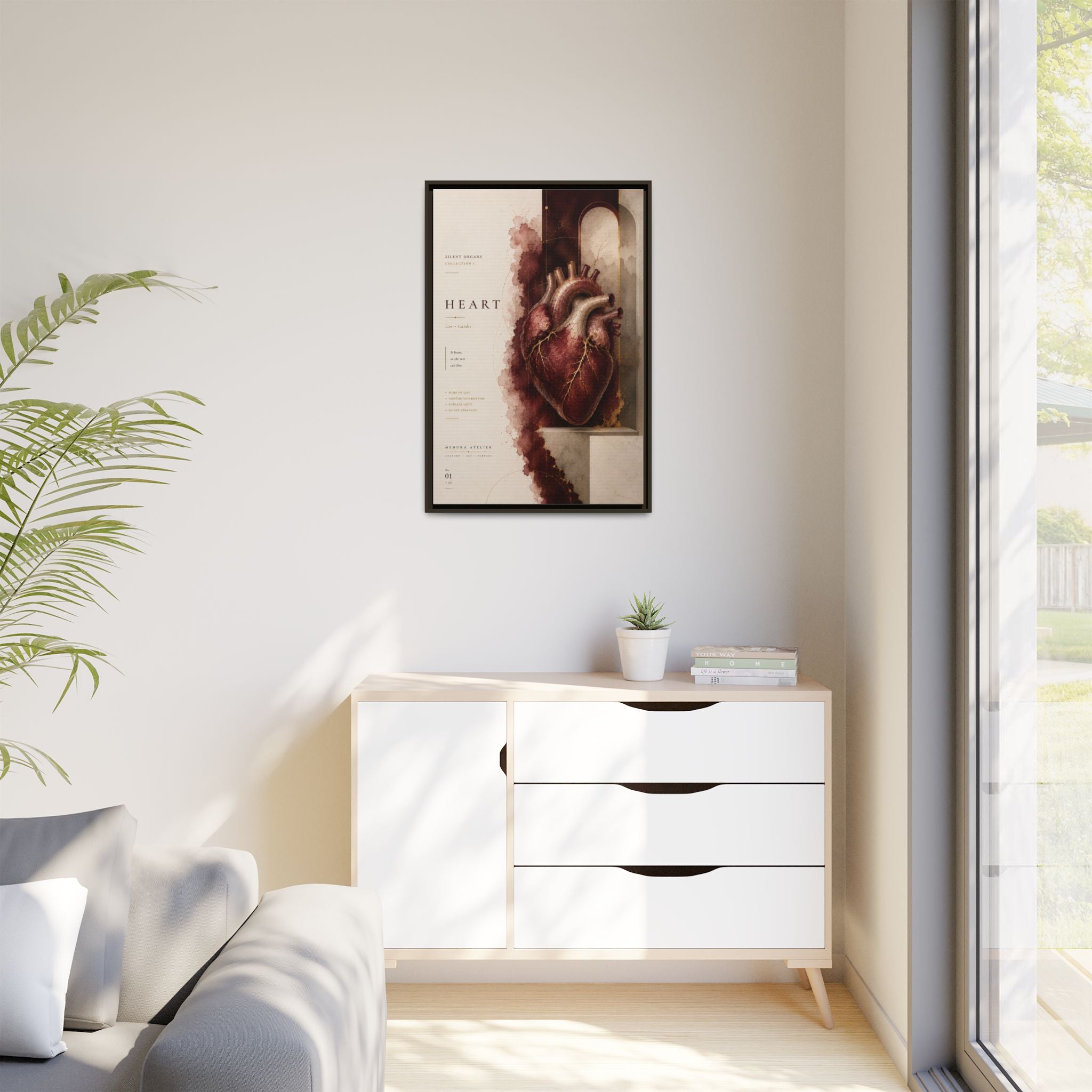 Silent Organs – Heart Wall Art | Luxury Anatomical Canvas Print | Museum-Inspired Fine Art