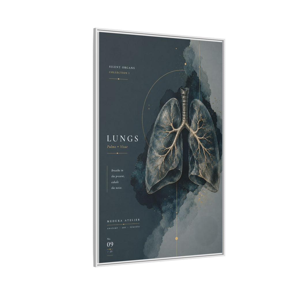 Silent Organs – Lungs Wall Art | Luxury Anatomical Canvas Print | Museum-Inspired Fine Art