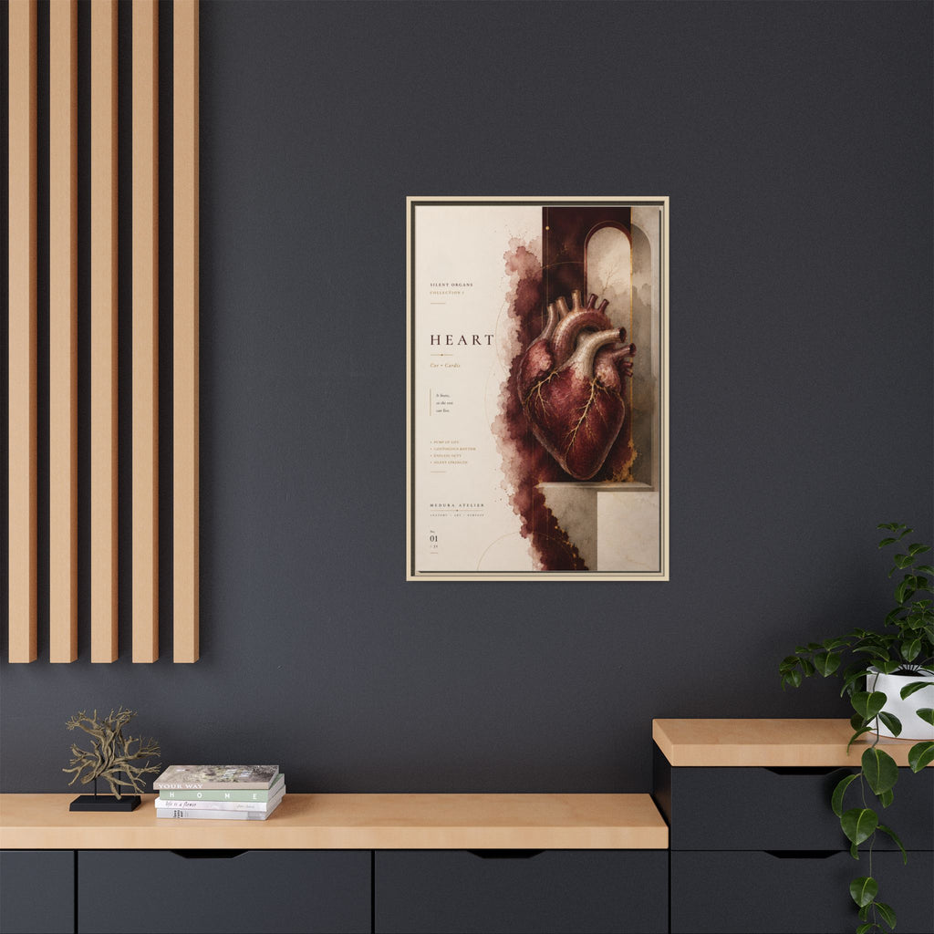 Silent Organs – Heart Wall Art | Luxury Anatomical Canvas Print | Museum-Inspired Fine Art