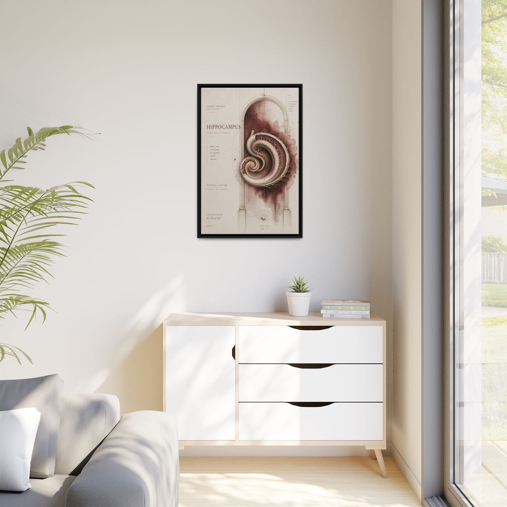 Silent Organs – Hippocampus Wall Art | Luxury Neuroscience Canvas Print | Museum-Inspired Fine Art