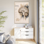 White Matter Brain Wall Art | Luxury Neuroscience Canvas Print | Museum-Inspired Fine Art