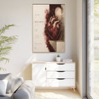 Silent Organs – Heart Wall Art | Luxury Anatomical Canvas Print | Museum-Inspired Fine Art