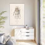 Anatomical Hand Skeleton Wall Art | Luxury Orthopaedic Canvas Print | Museum-Inspired Fine Art