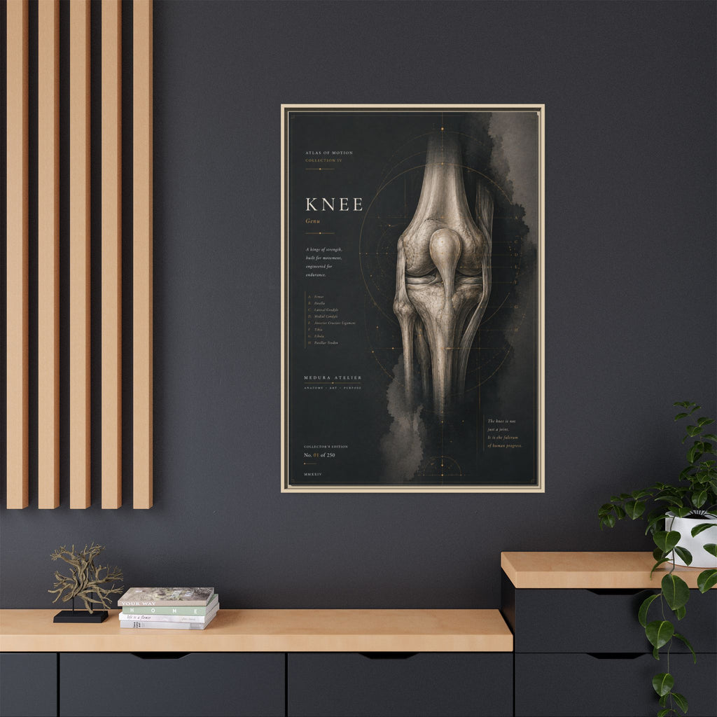 Atlas of Motion – Knee Wall Art | Luxury Orthopedic Canvas Print | Museum-Inspired Fine Art
