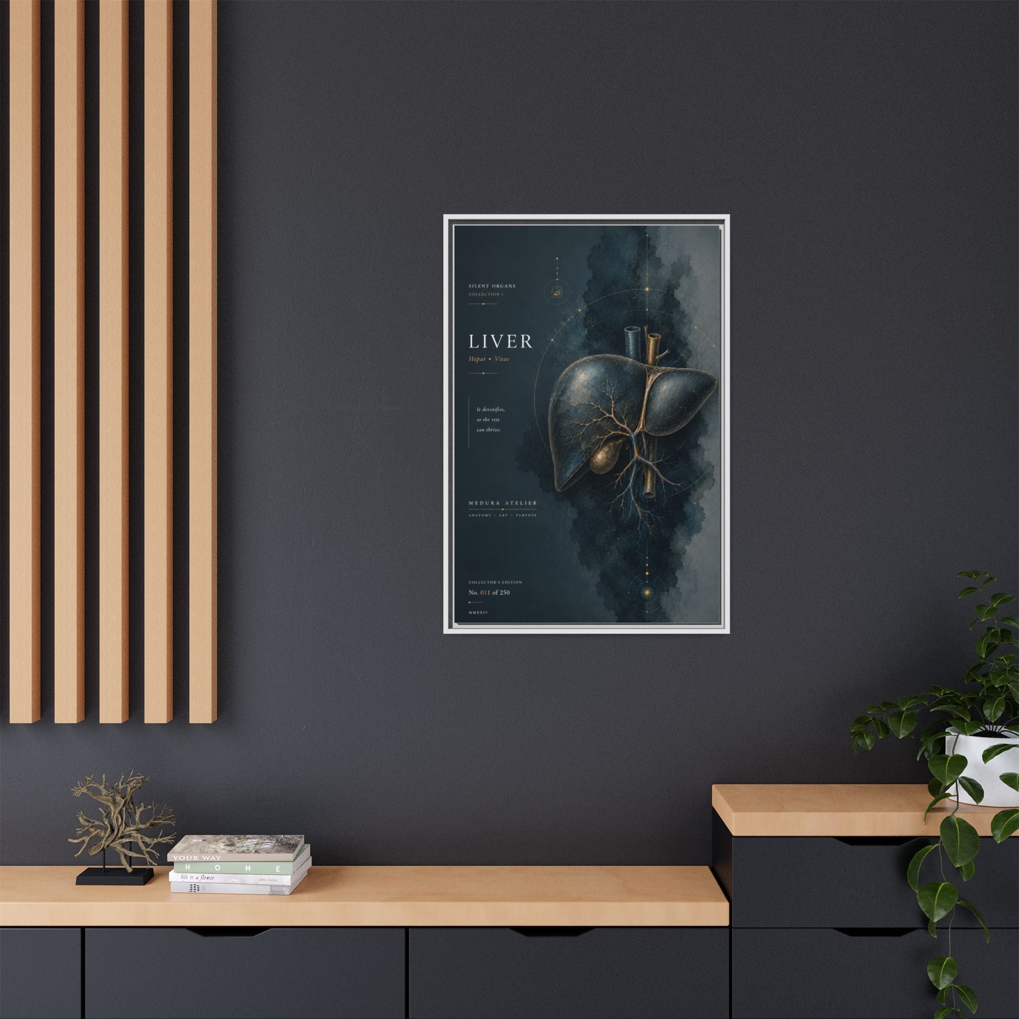 Silent Organs – Liver Wall Art | Luxury Anatomical Canvas Print | Museum-Inspired Fine Art