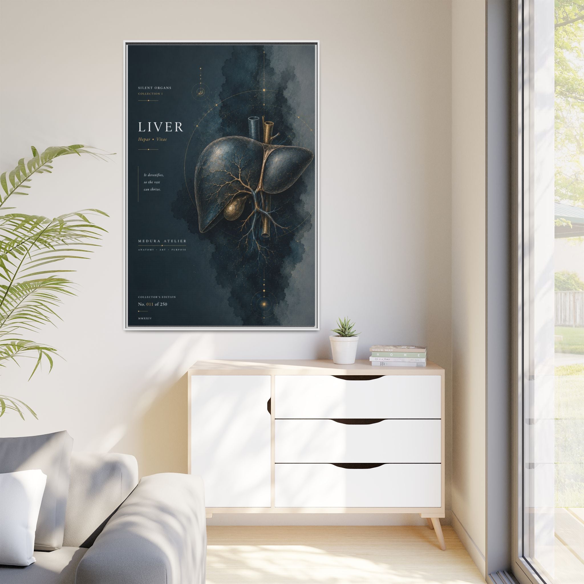 Silent Organs – Liver Wall Art | Luxury Anatomical Canvas Print | Museum-Inspired Fine Art