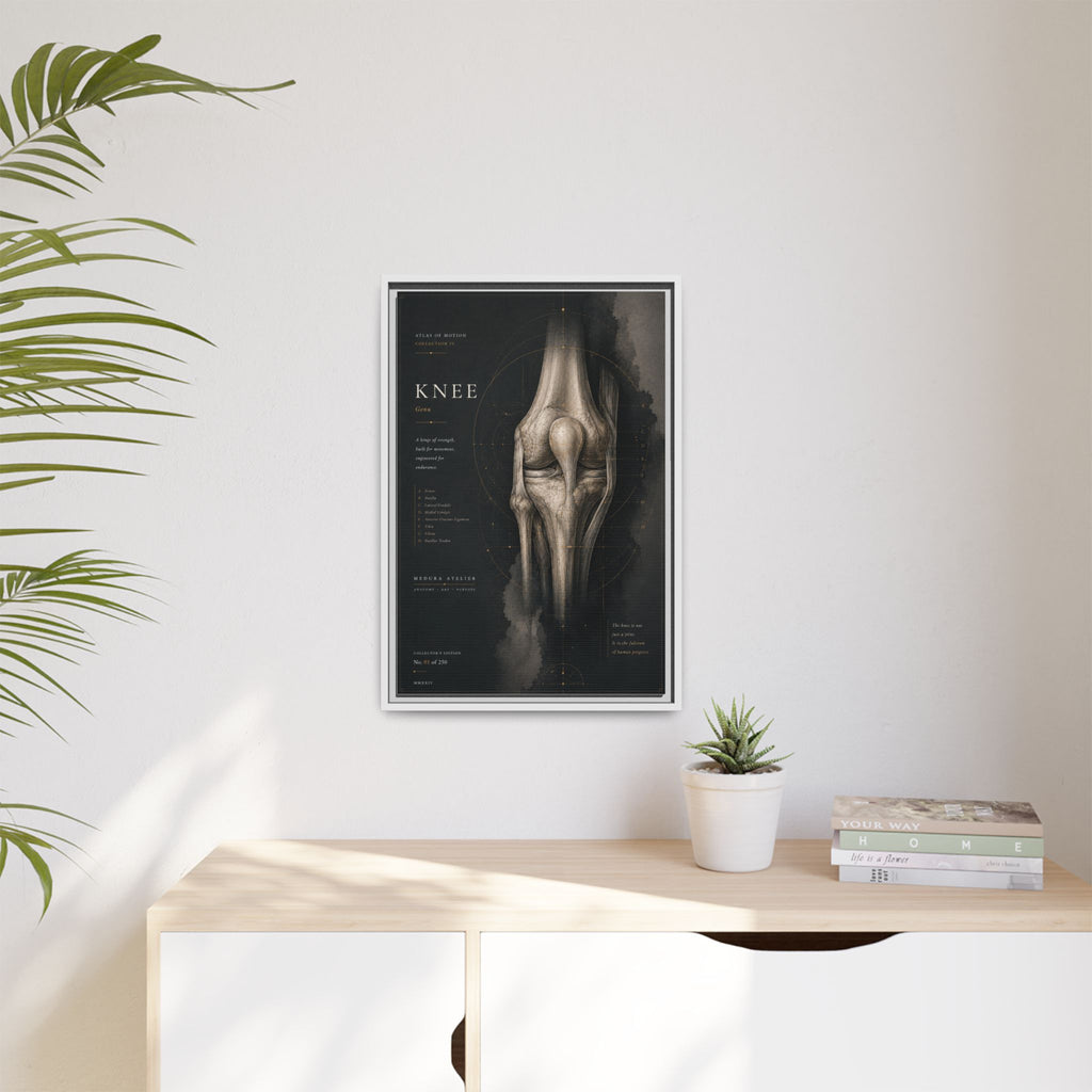 Atlas of Motion – Knee Wall Art | Luxury Orthopedic Canvas Print | Museum-Inspired Fine Art