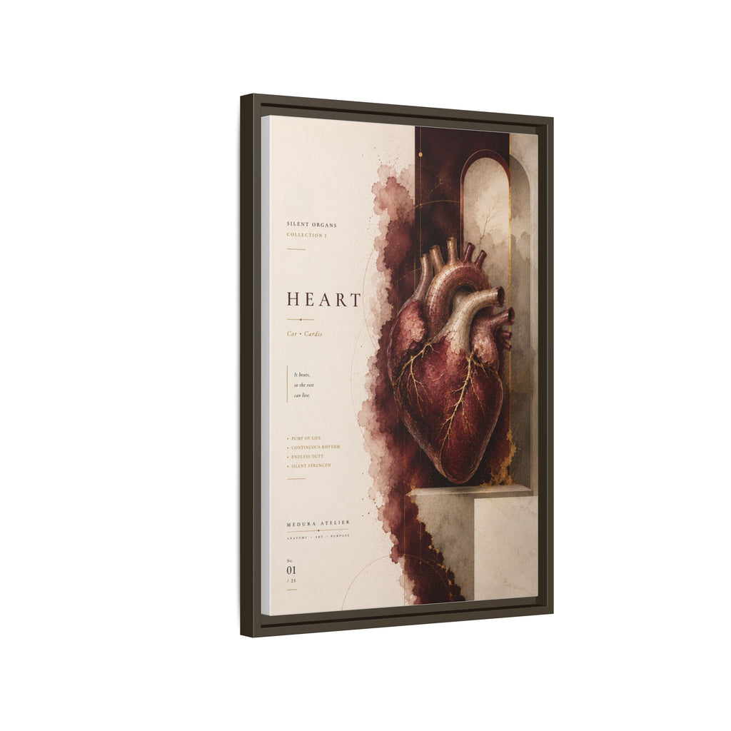 Silent Organs – Heart Wall Art | Luxury Anatomical Canvas Print | Museum-Inspired Fine Art
