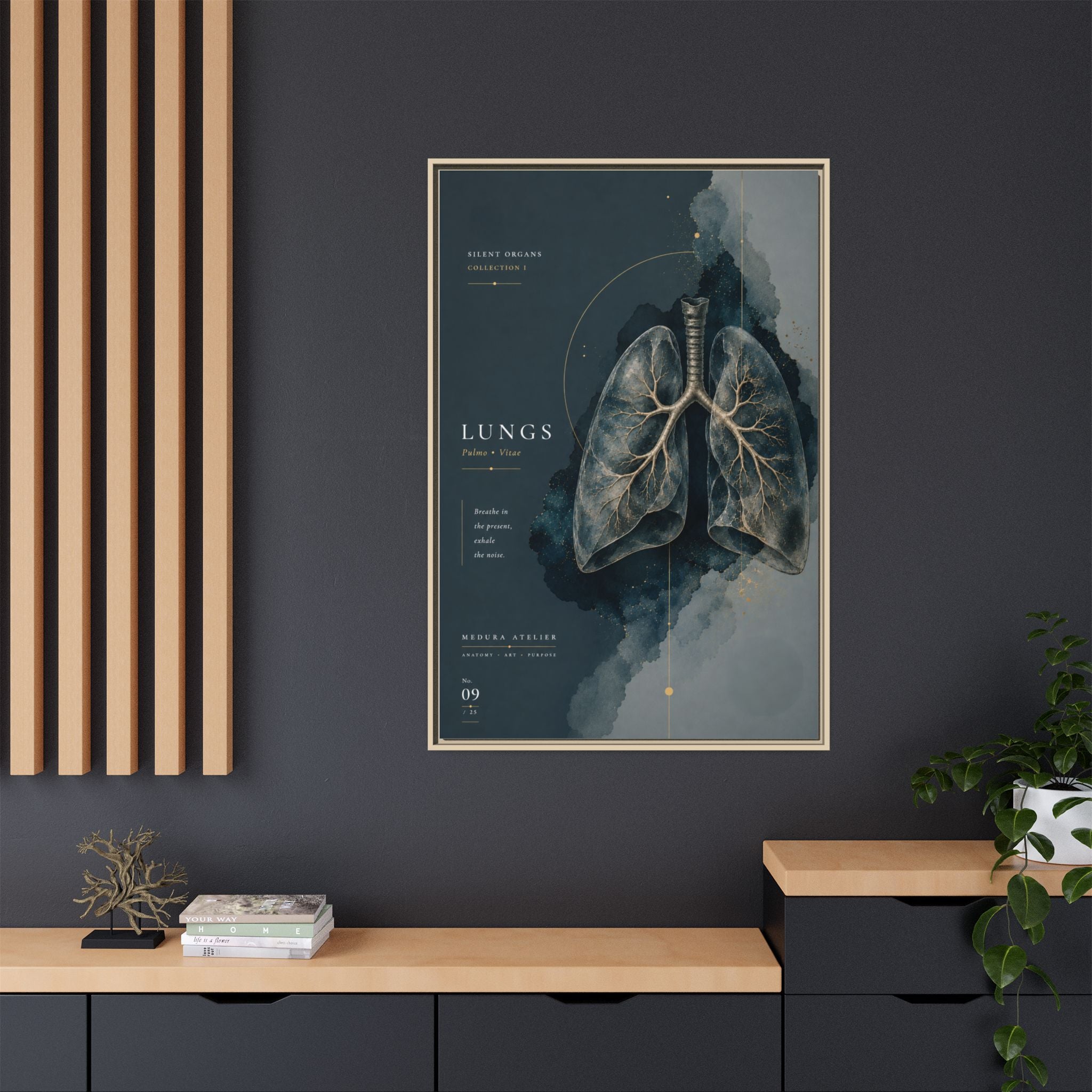 Silent Organs – Lungs Wall Art | Luxury Anatomical Canvas Print | Museum-Inspired Fine Art