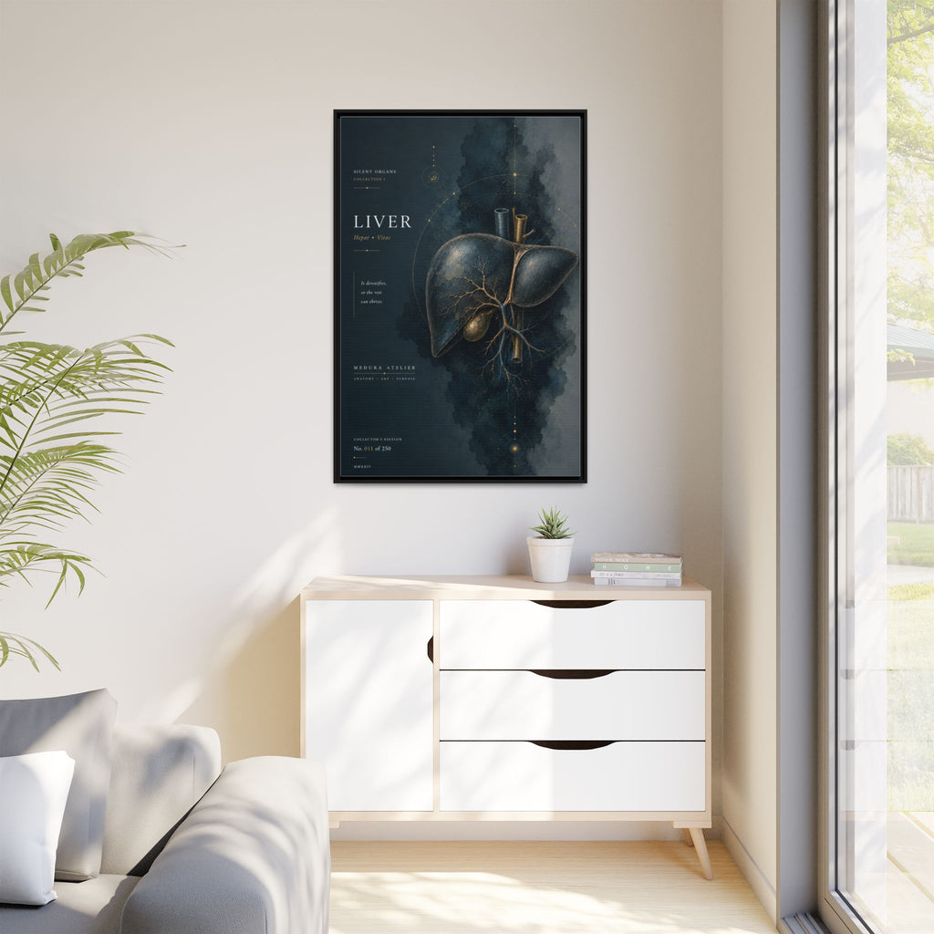 Silent Organs – Liver Wall Art | Luxury Anatomical Canvas Print | Museum-Inspired Fine Art
