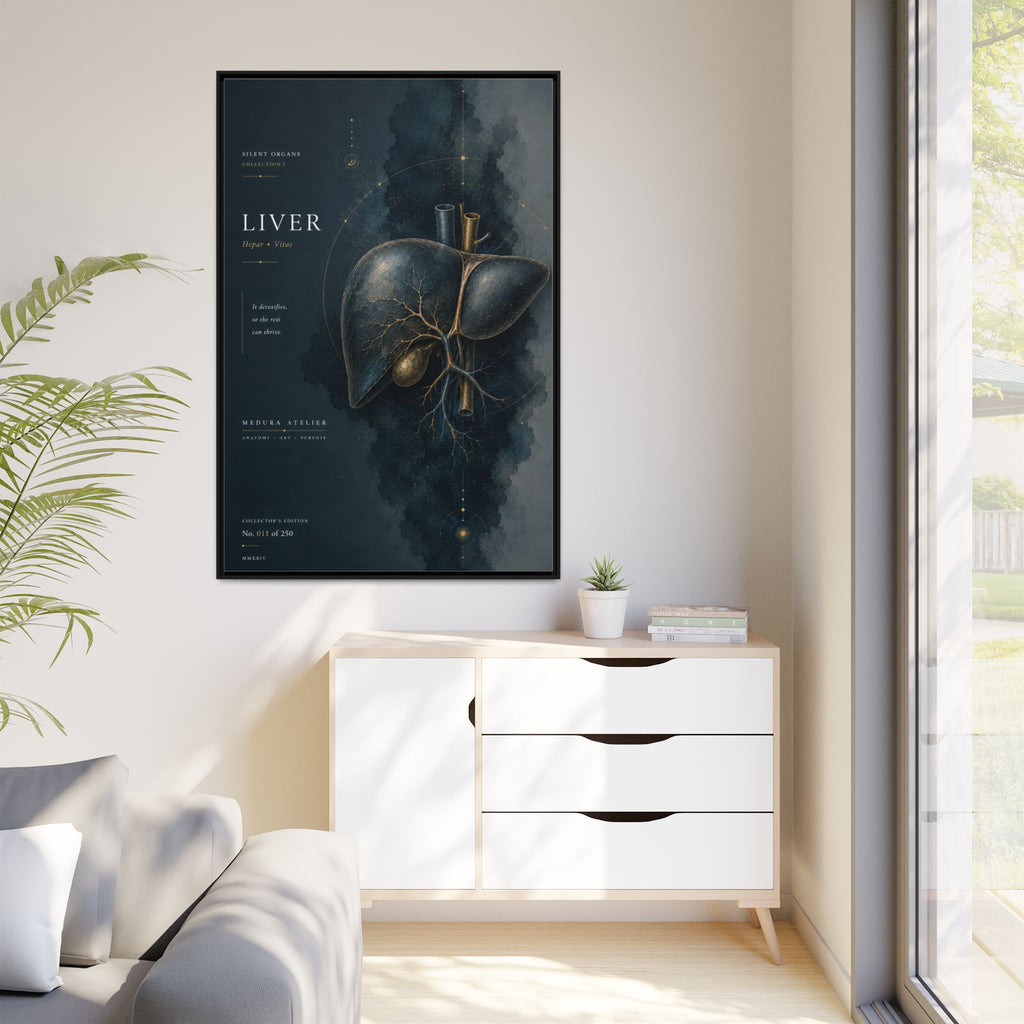 Silent Organs – Liver Wall Art | Luxury Anatomical Canvas Print | Museum-Inspired Fine Art