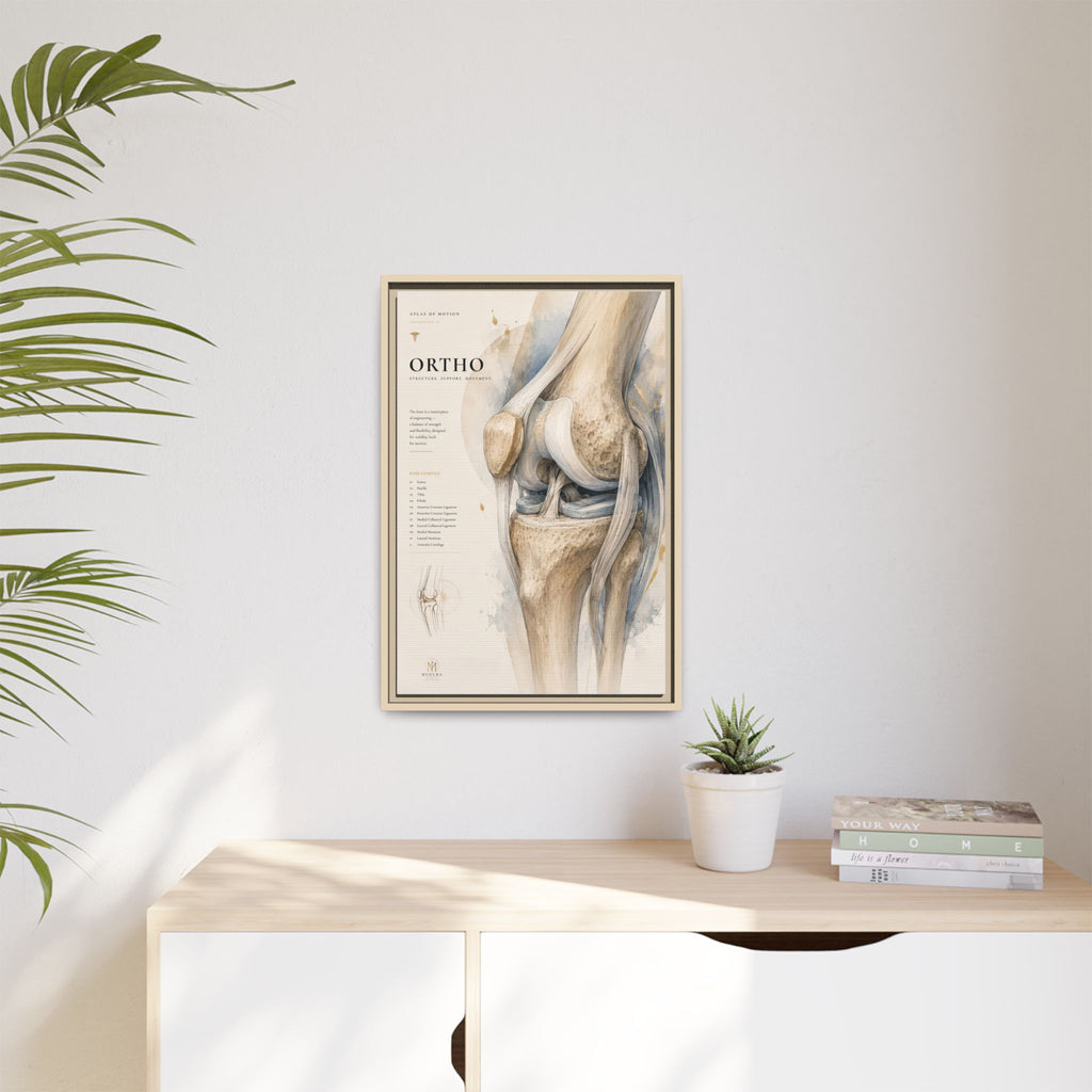 Orthopaedic Knee Anatomy Wall Art | Luxury Orthopedic Canvas Print | Museum-Inspired Fine Art
