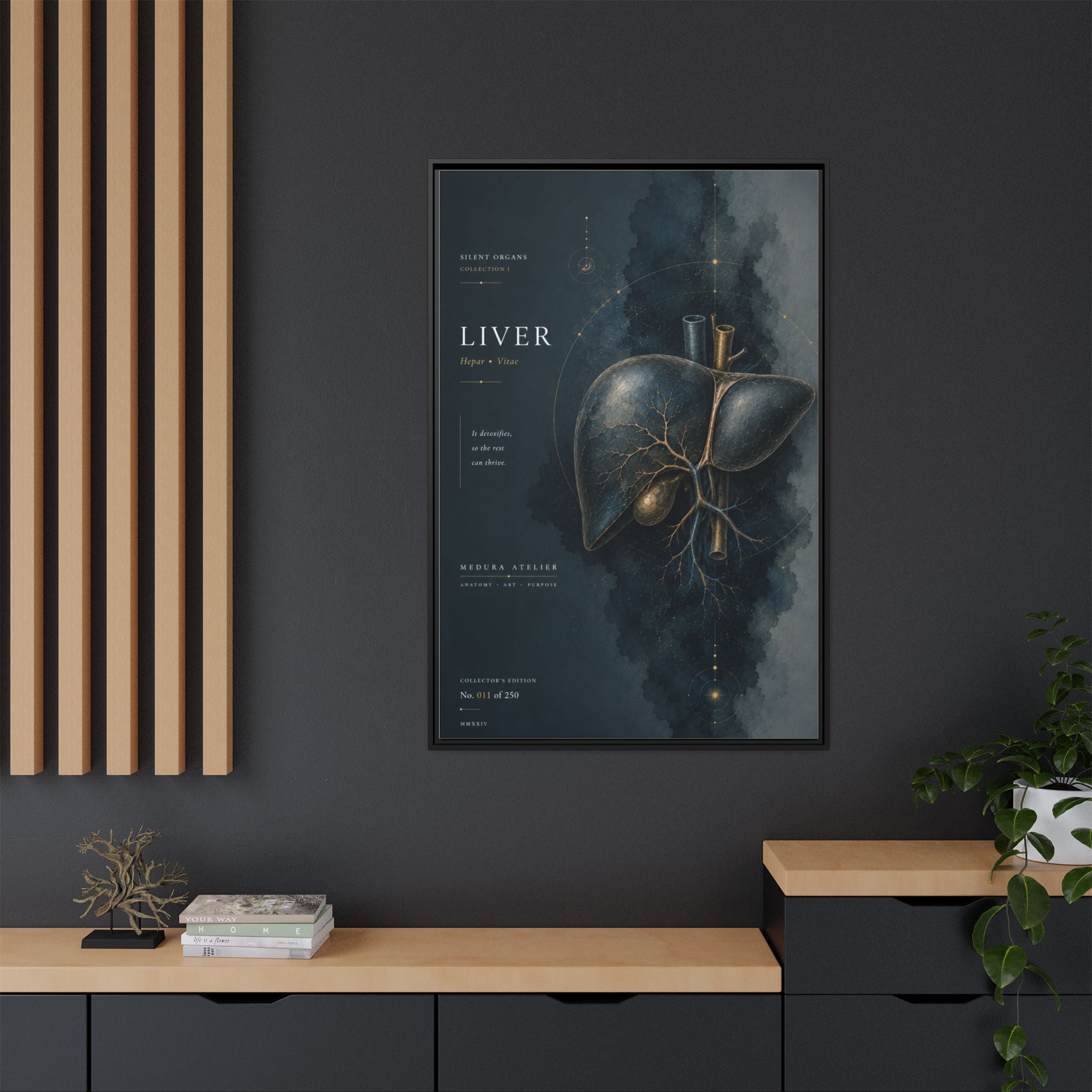 Silent Organs – Liver Wall Art | Luxury Anatomical Canvas Print | Museum-Inspired Fine Art