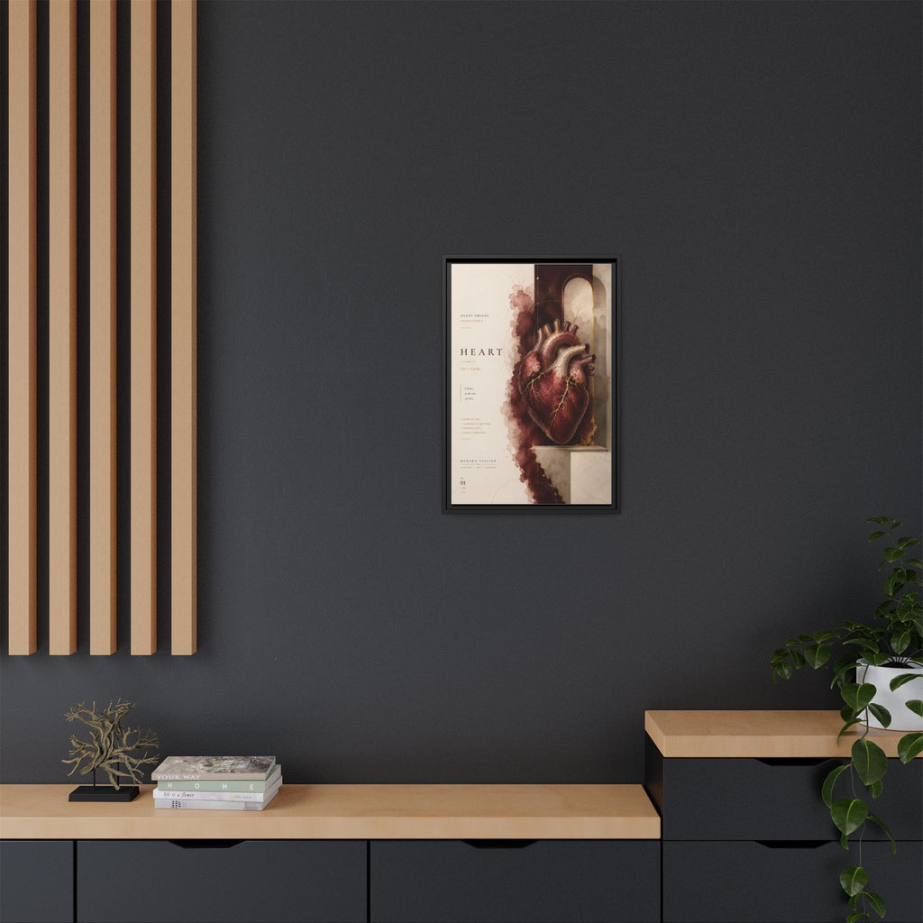 Silent Organs – Heart Wall Art | Luxury Anatomical Canvas Print | Museum-Inspired Fine Art