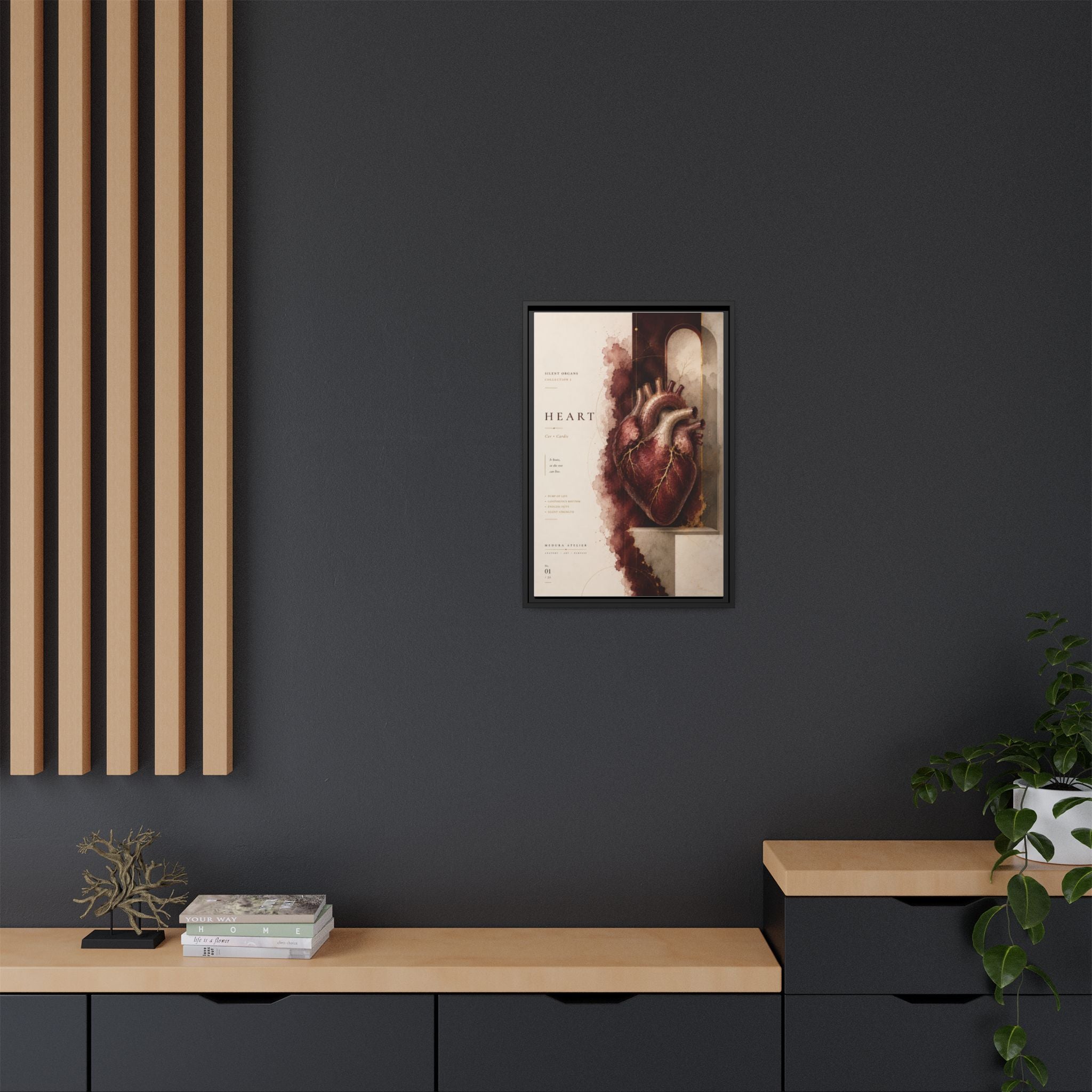 Silent Organs – Heart Wall Art | Luxury Anatomical Canvas Print | Museum-Inspired Fine Art