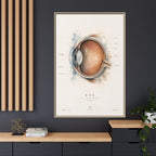 Anatomical Eye Canvas Print | Luxury Ophthalmology Wall Art | Museum-Inspired Medical Decor