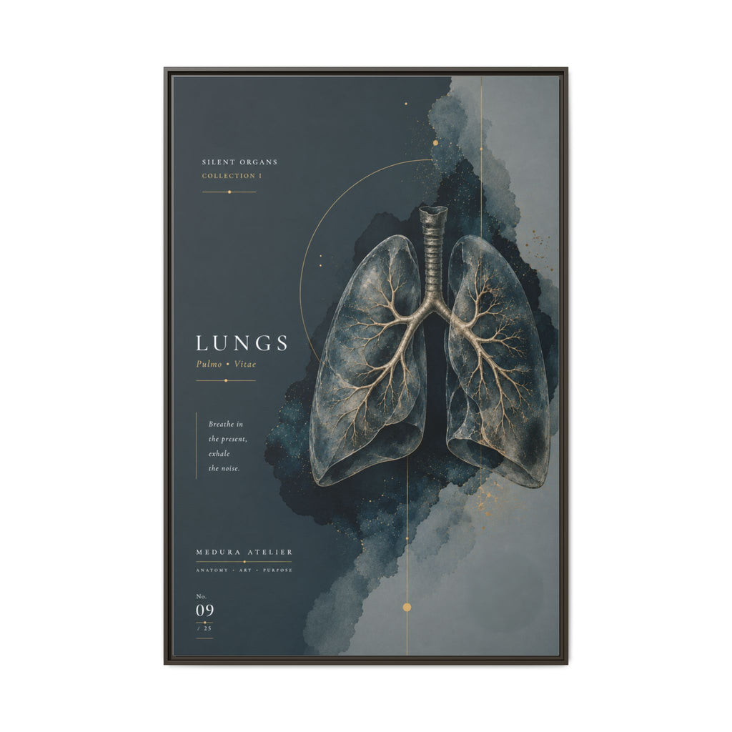 Silent Organs – Lungs Wall Art | Luxury Anatomical Canvas Print | Museum-Inspired Fine Art