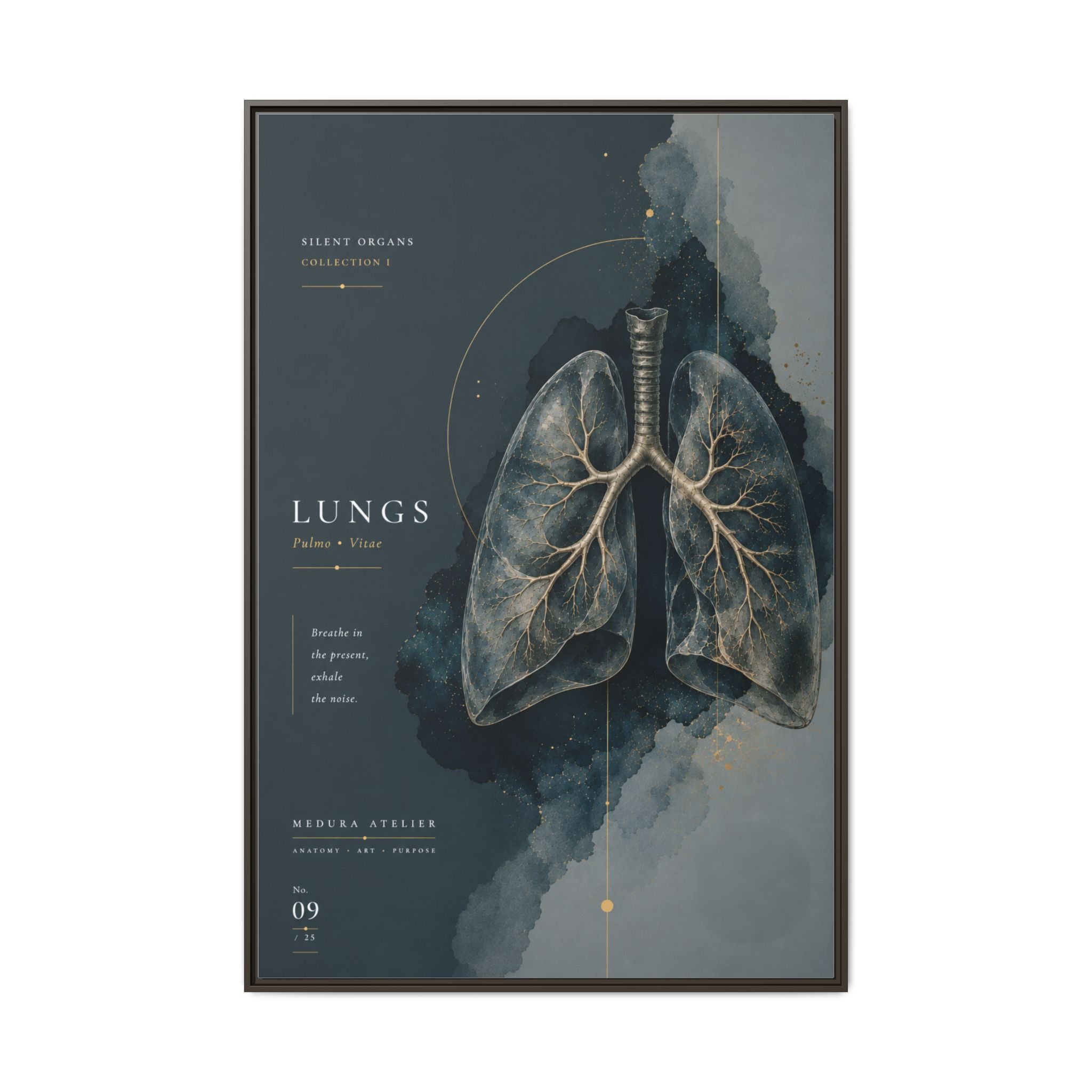 Silent Organs – Lungs Wall Art | Luxury Anatomical Canvas Print | Museum-Inspired Fine Art