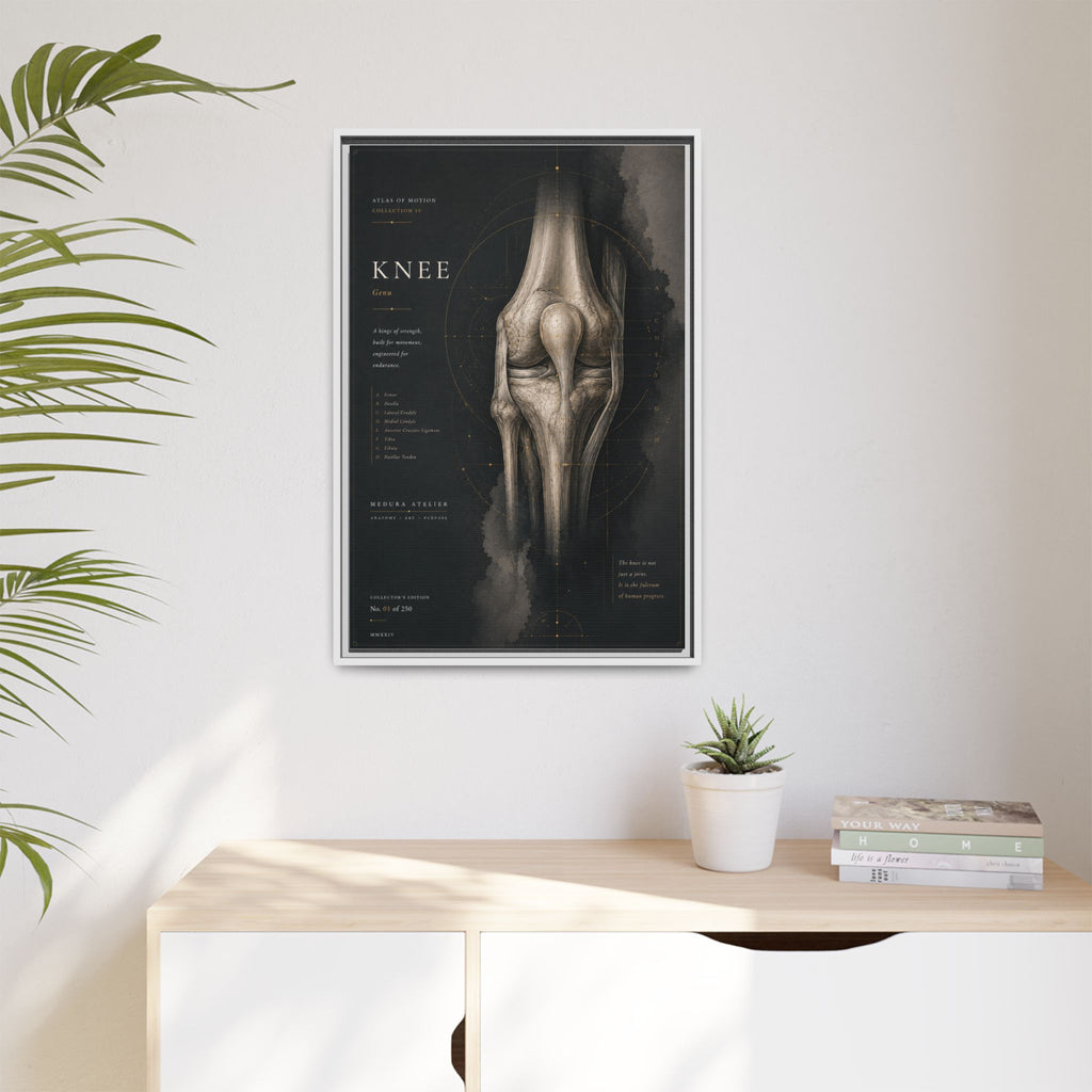 Atlas of Motion – Knee Wall Art | Luxury Orthopedic Canvas Print | Museum-Inspired Fine Art