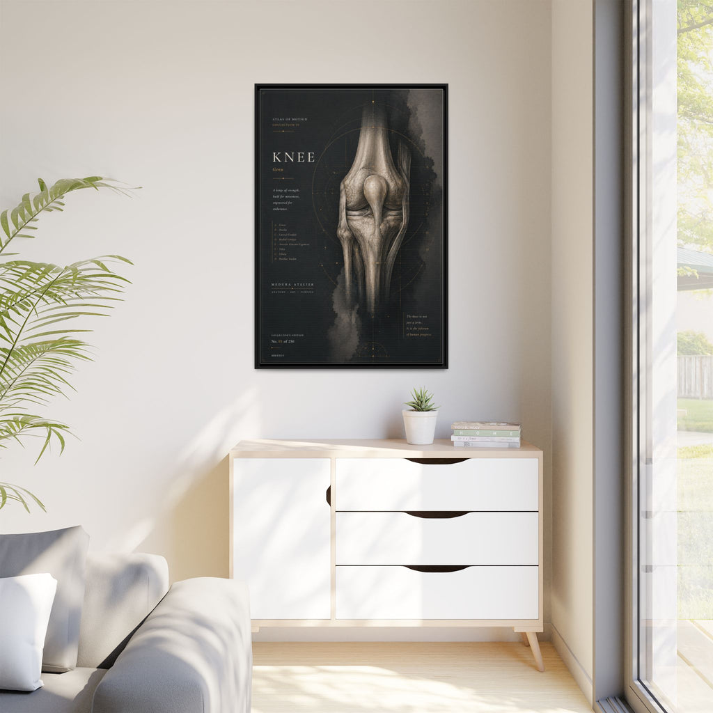 Atlas of Motion – Knee Wall Art | Luxury Orthopedic Canvas Print | Museum-Inspired Fine Art