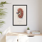 Anatomical Kidney Wall Art | Luxury Nephrology Canvas Print | Museum-Inspired Fine Art