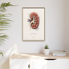Anatomical Kidney Wall Art | Luxury Nephrology Canvas Print | Museum-Inspired Fine Art